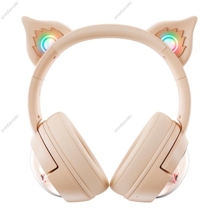 Бездротові Bluetooth навушники Onikuma B5 Cat Ear Wireless Gaming Headset BT 5.0 Ivory